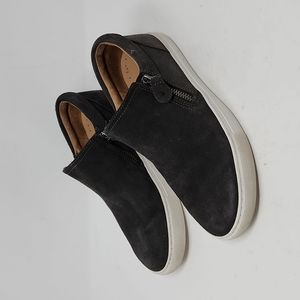 Gentle Souls Lowe Low Top Double Zip Suede Grey Sneakers Size 7